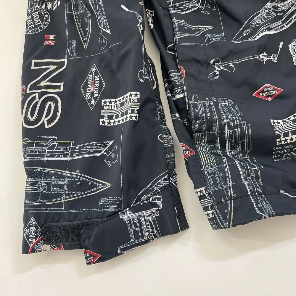 Nautica Blue Sail Windbreaker Jacket‎ Mens XL Nautical Sailing All Over Print - Picture 2 of 10